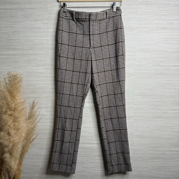 Free People plaid pants trousers slim cropped 6 - Picture 3 of 9